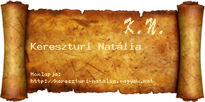 Kereszturi Natália névjegykártya